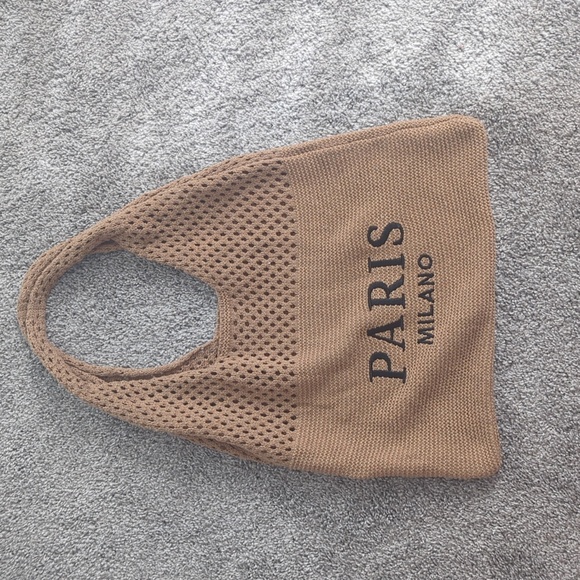 Other - Brown Mesh Tote Bag